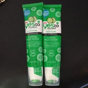 2 New Yes to Cucumbers Mud Mask Tubes Soothing